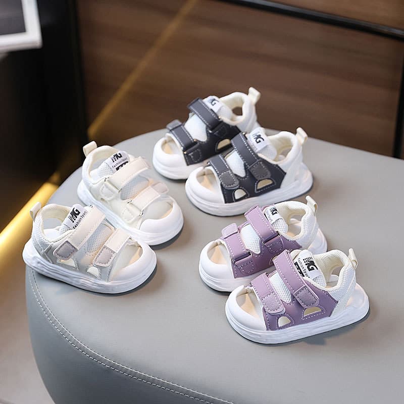 Summer Baby Boy Shoes 0-1 Year Old 3 Toddler Girl Soft Sole Anti-Slip Baby Walking Shoes Toe-Cover Sandals Baby Shoes