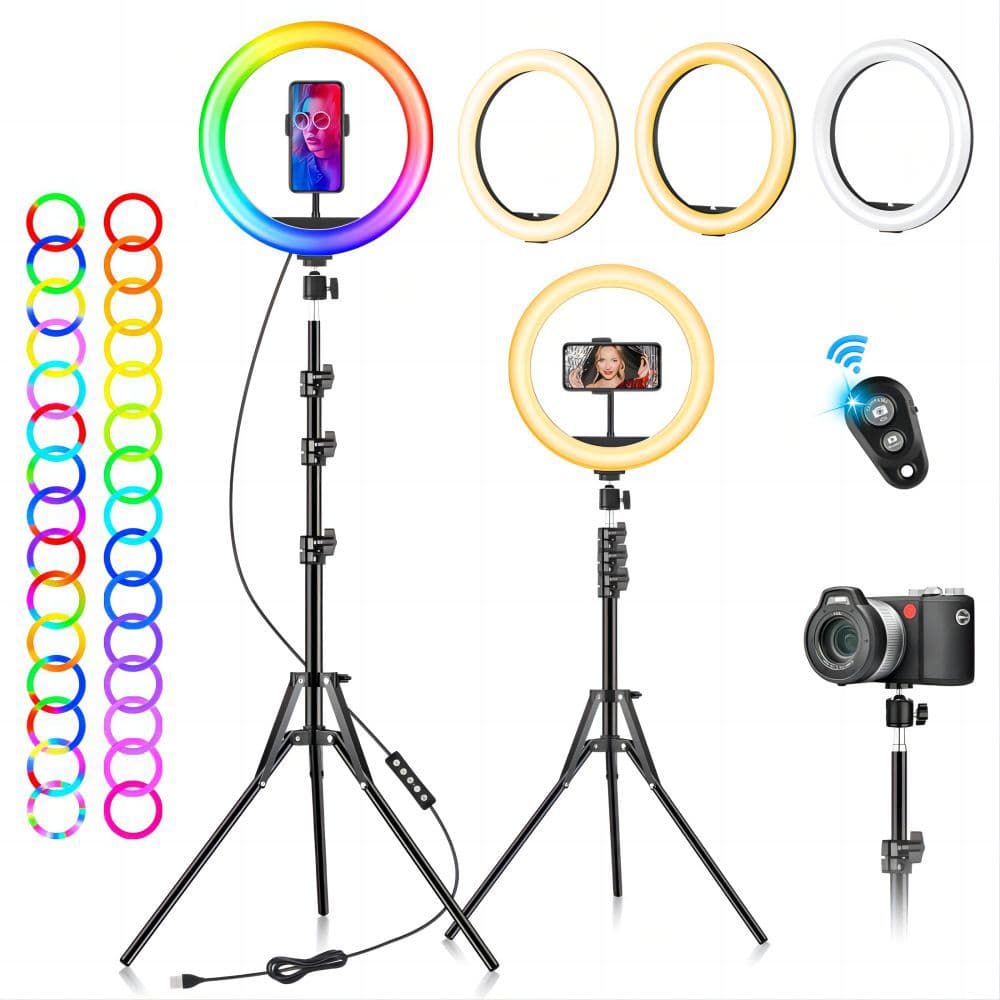 10-inch RGB Ring Light with Three Color Temperatures for Photography and Live Streaming