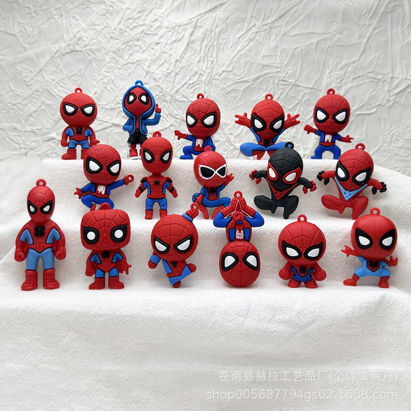 Spider-Man Pendant Blind Box Marvel Avengers Keychain Super Hero Spider-Man Charm