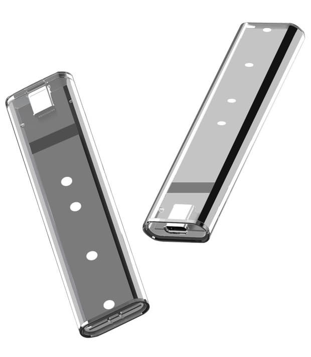 USB 3.1 Transparent M.2 Solid State SSD External Enclosure TYPE-C NVME NGFF PCI Protocol Gen2