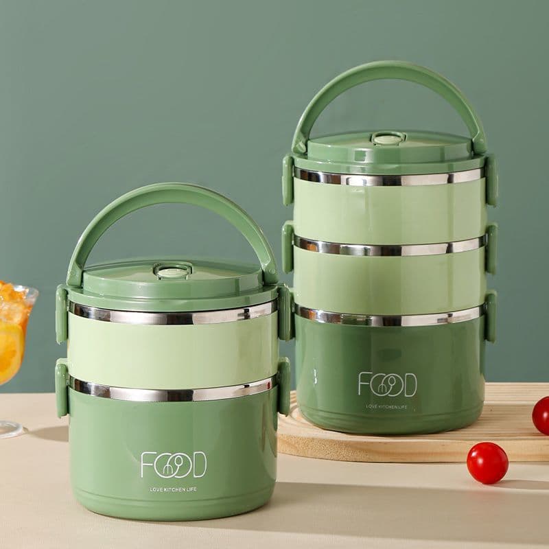 Special offer and free shipping food-grade stainless steel lunch box with rice thickened lunch box for students special office worker portable lunch box