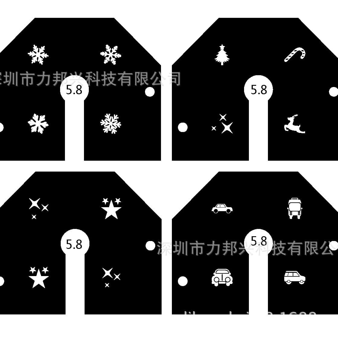 Shenzhen special offer for black and white snowflake light lawn light films.