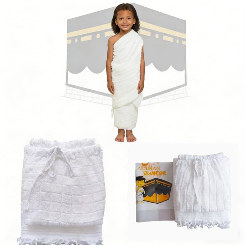 Factory Direct White Ihram Hajj Towel Children's Pilgrim White Ihram Garment