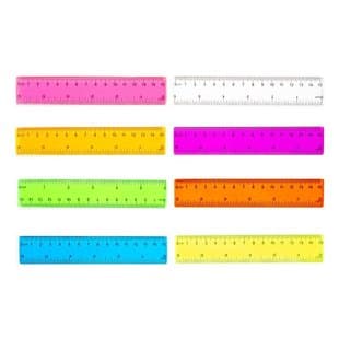 Advertising Ruler 15cm Colorful Plastic Ruler Colorful Transparent Straight Ruler Learning Tool Simple Ruler Wholesale Support