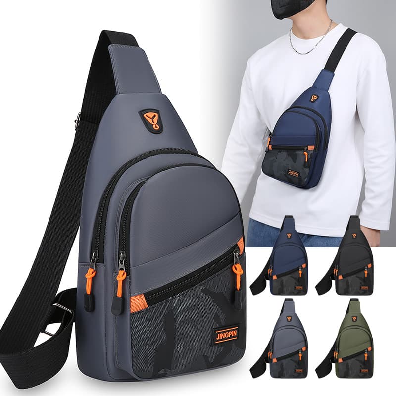 Casual Men's Single Shoulder Bag Outdoor Travel Portable Small Crossbody Bag Simple Match Outdoor Travel Lightweight Oxford Cloth Waterproof Bag