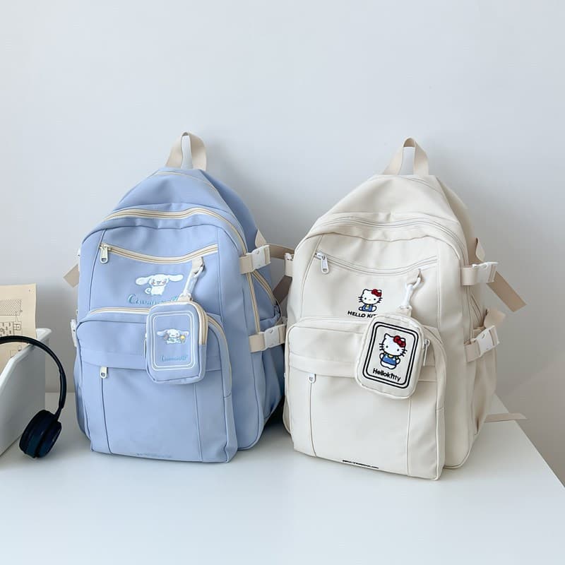 hellokitty co-branded Hello Kitty multi-color backpack women's Sanrio large-capacity student school bag travel backpack