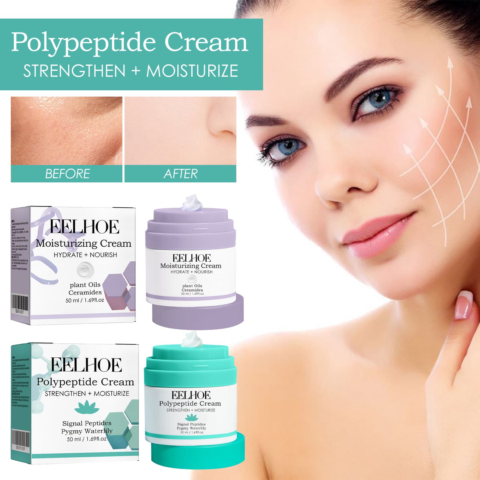 eelhoe Moisturizing Cream - Nourishing, Hydrating, Skin-Brightening, Easy-to-Absorb Face Cream