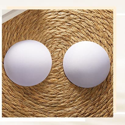 Round breast pad inserts for sports bras, push-up and lifting bra pads for swimwear.