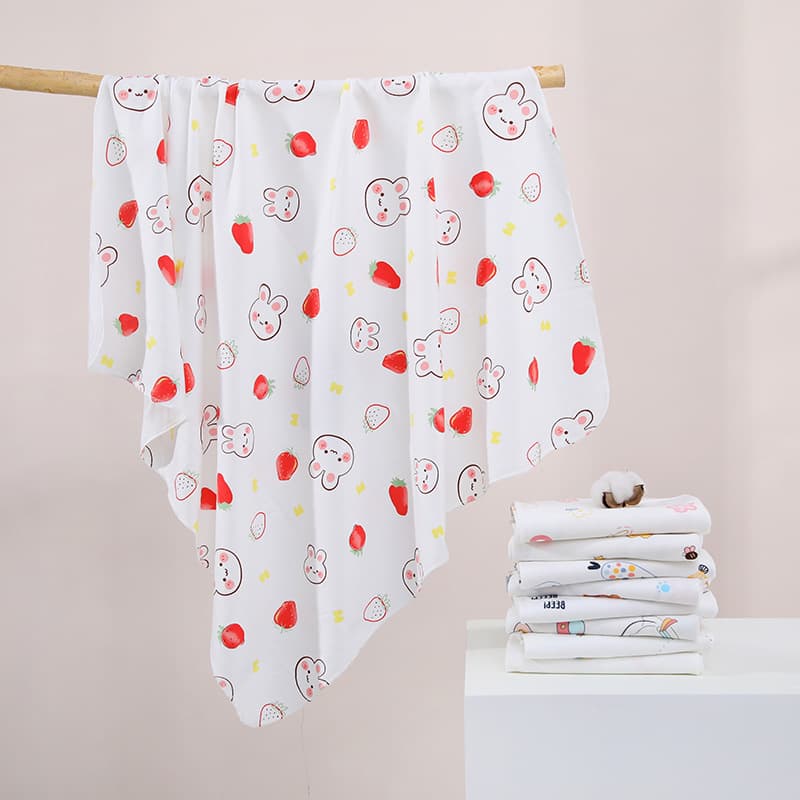 Newborn Swaddle Blanket Baby Knitted Cotton Cartoon Swaddle Delivery Room Essential Baby Wrap Anti-Startle Blanket Wholesale