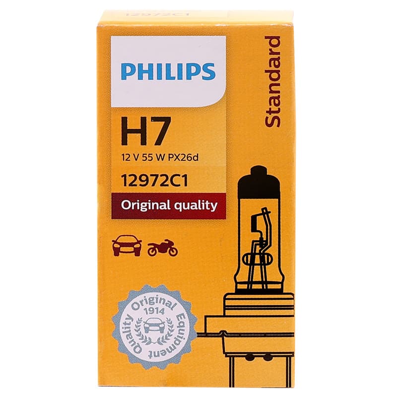 Philips Car Headlights 12V24V H4 H7 HB3 H11 High Beam Low Beam Halogen Bulb for Automobiles Original Factory Universal Fit