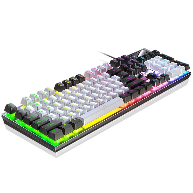 Yindiao K500 Gaming Wired Keyboard, Two-Tone Color, Mechanical Feel, Desktop Computer Accessories Wholesale