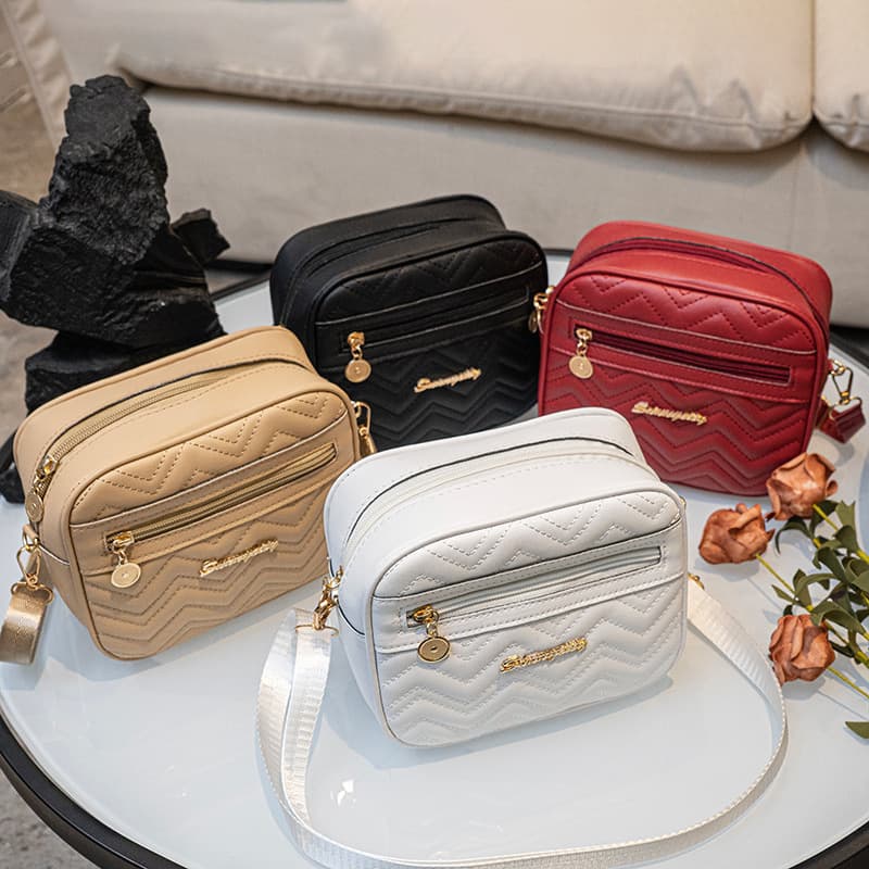 Wave pattern embroidered bag 2025 Korean version ladies bag fashion versatile crossbody bag manufacturer wholesale foreign trade women's bag