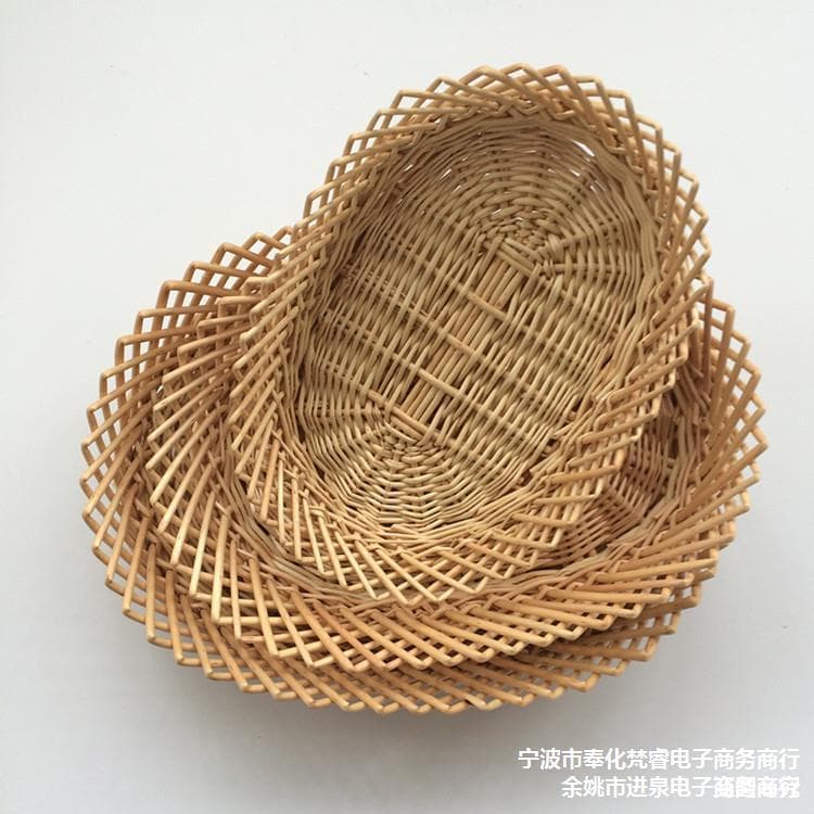 Woven Willow Basket for Steamed Buns, Bread, Storage, Home, Restaurant, Supermarket Display, Willow Craft Gift