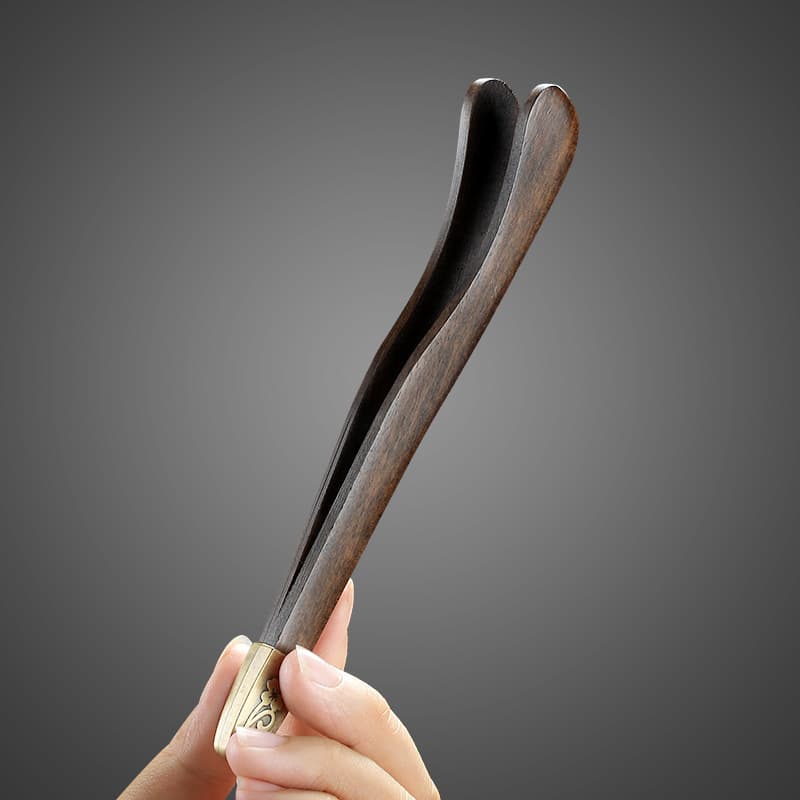 Ebony Tea Tongs Kung Fu Tea Set Accessories Tea Ceremony Non-Slip Cup Clamp Tea Drinking Tool Tea Leaf Cup Tweezers