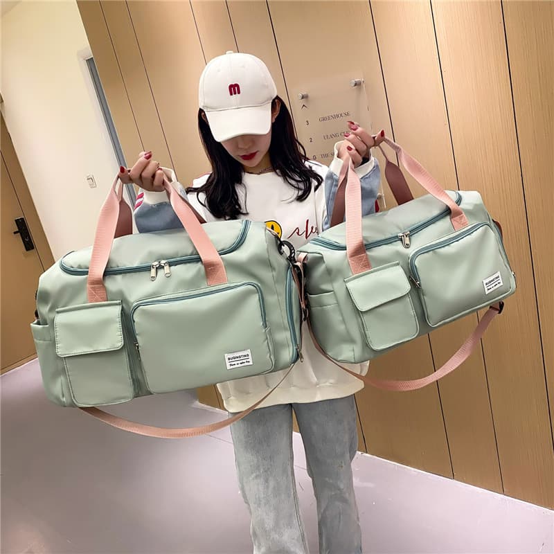 Women's Fitness Bag Outdoor Travel Waterproof Luggage Bag Yoga Sports Training Storage Bag Wet and Dry Separation