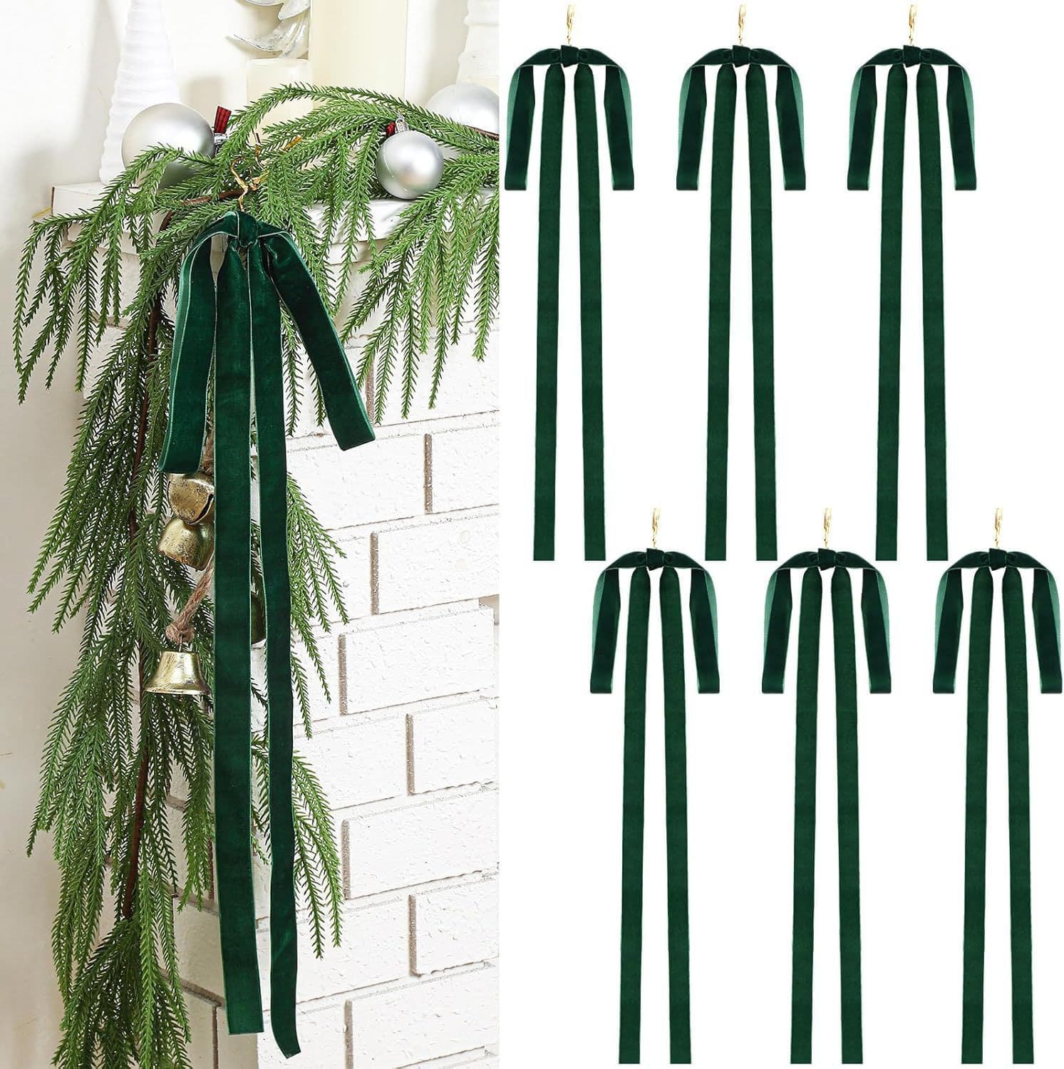Cross-border hot selling velvet bow hanging ornaments Christmas diy Christmas tree decoration pendants festive atmosphere decoration