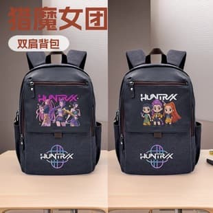 Cross-border Hot Selling New Demon Hunter Girl Group Backpack Korean Style Backpack Trendy Amazon Schoolbag Student Canvas Backpack
