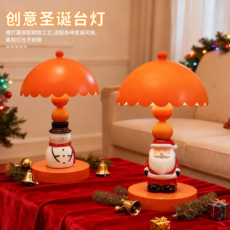 Santa Claus Table Lamp, Cute Night Light for Home Living Room Coffee Table Kids Room Bedside, Decorative Ornament with Ambient Atmosphere