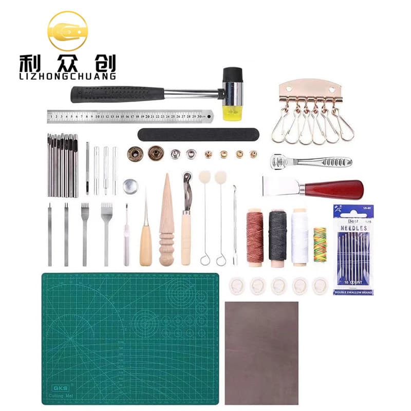 DIY Leather Tool Craft Leather Tool Set Hand Stitching Diamond Punch Craft Set 69Pcs