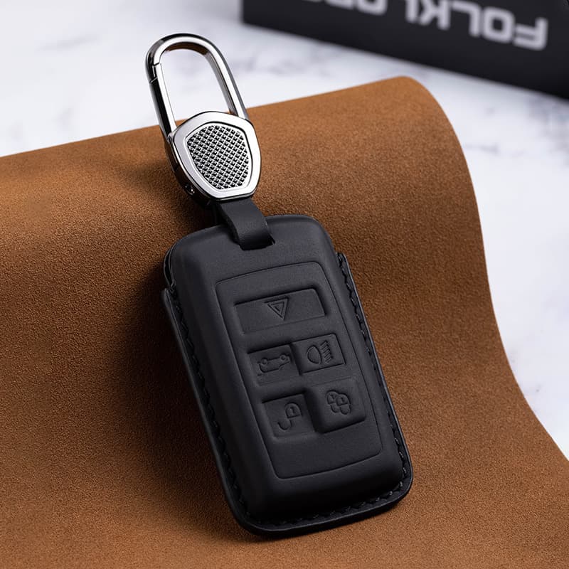 Directly Supplied from the Manufacturer, Suitable for Range Rover Sport, Evoque L, Discovery 4, Freelander 5, and Velar, Silk Cowhide Leather Key Case