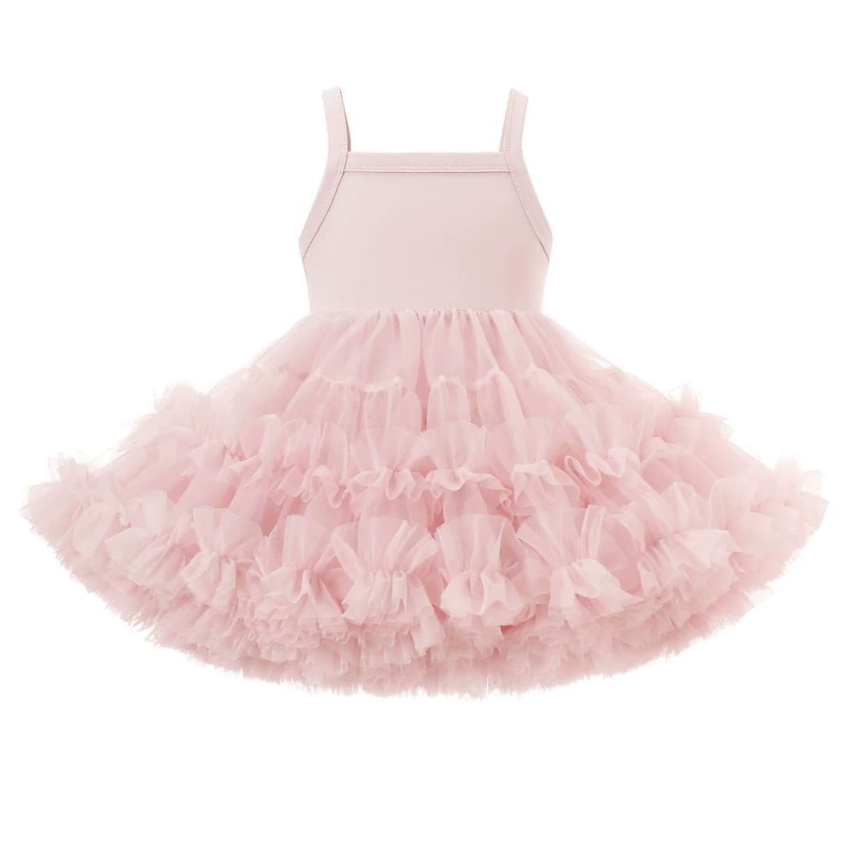 White Strapless Tutu Princess Dress for Girls Summer Premium Birthday Gown Kids Cake Dress