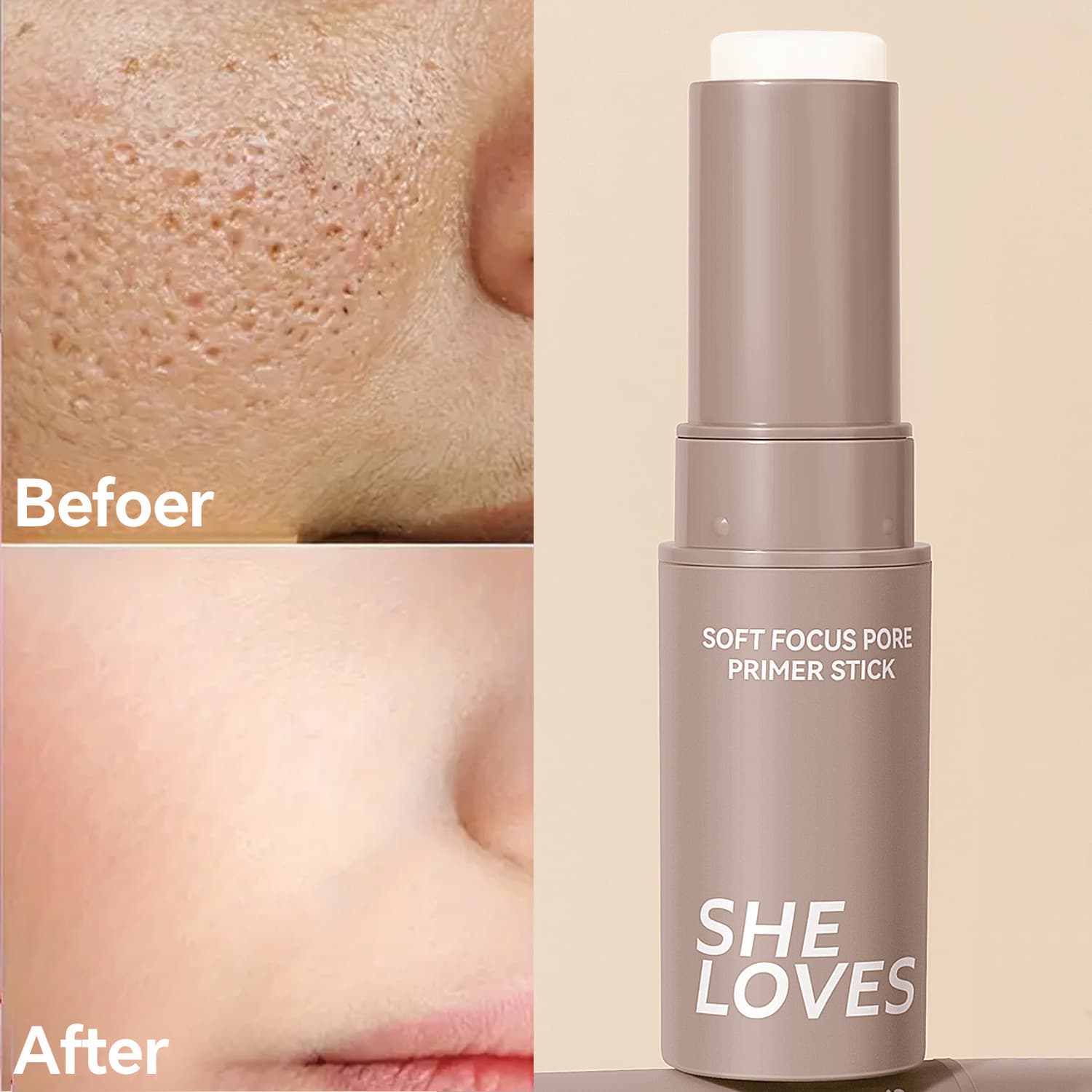 Cross-border Exclusive Primer Stick Pore Invisible Base Stick Matte Makeup Primer Cream