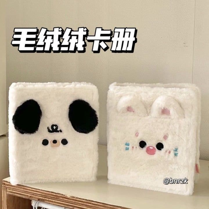 Furry Album Four Grids Detachable Card Book Star Chaser Idol Booklet Soft Plush Photo Album Scrapbooking Yearbook Gifts