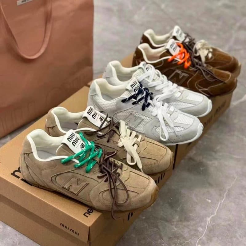 Putian Shoes Pure Original Miumiu Co-branded 530 German Training Shoes NB Women's Classic Retro Agassi Shoes Casual Shoes Couple Shoes