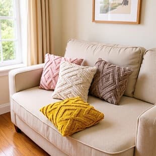 Diamond Grid Velboa Pillow Cover Modern Simple Home Decorative Pillow Cover Solid Color Sofa Cushion Throw Pillow Cover
