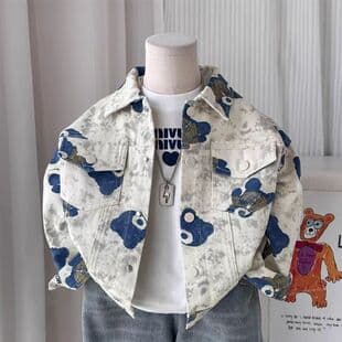 Toddler/Kids Spring Collar Denim Jacket, Trendy Boys' Jacket, New Fashion Spring/Fall 2026 for Children