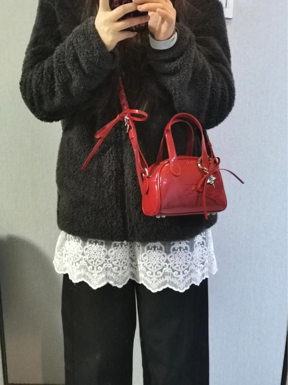 Autumn and winter lace butt curtain sweatshirt layered skirt see-through mini skirt covering buttocks mesh skirt curtain women's sweatshirt lining