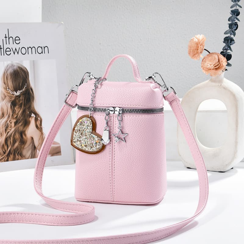 Exquisite mini bucket bag, casual daily commuting handbag, fashionable and versatile shoulder crossbody bag, cross-border bags