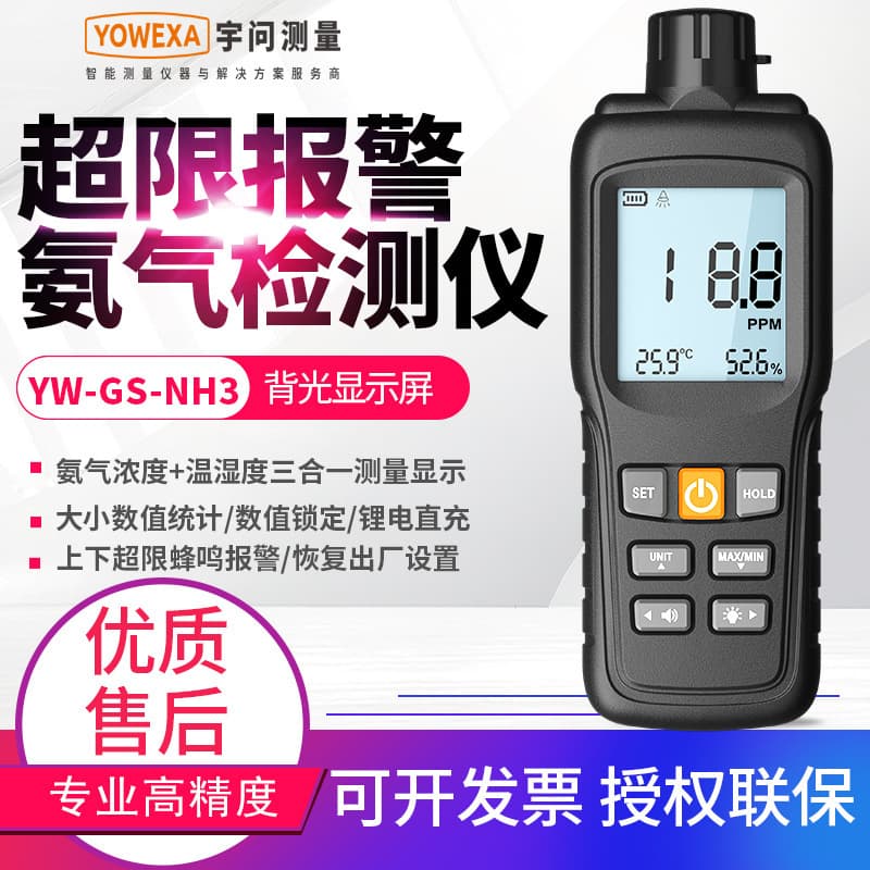Yuwen Ammonia Concentration Detector YW-GS-NH3 Tester for Pig Pens, Chicken Coops, and Farms