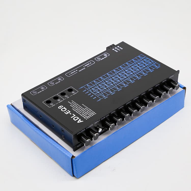 Cross-border Hot Selling Car Equalizer 9-Band Equalizer Car Audio EQ Tuner Crossover Amplifier Source Factory