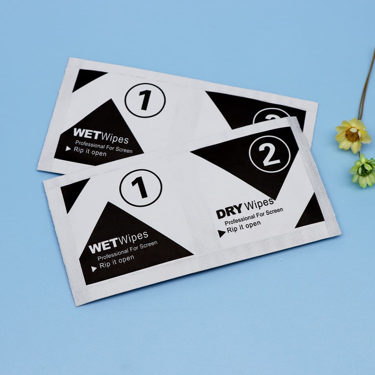 Tempered glass film application kit with alcohol wipes, dust removal stickers, cleaning cloth, and digital film auxiliary tools