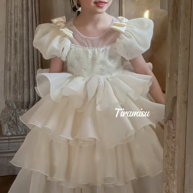 Girls' Summer Dress 2026 New Collection Children's High-End Tulle Dress for Birthday Performance Princess Gown