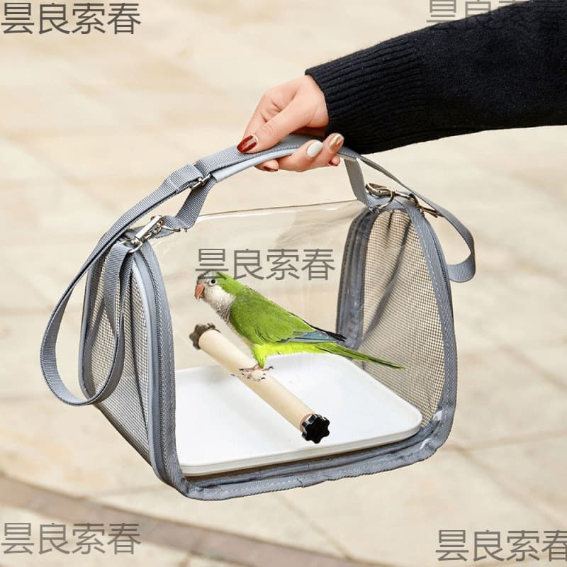 Parrot Bird Cage Travel Carrier Bag for Small Pets, Portable Outdoor Carrier for Birds, Hamsters, Lizards