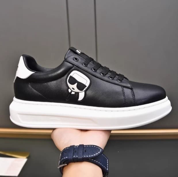 New High-End Men's Shoes, European Style Casual Shoes, Designer Brand Genuine Leather Thick-Soled Fashion Sneakers, Sheepskin White Shoes