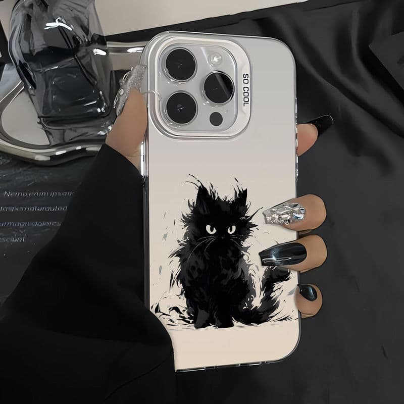 Black Cat Compatible Samsung S23 FE Phone Case S25 Ultra/Note20/S24 Plus/S21/A06/A54 Hard