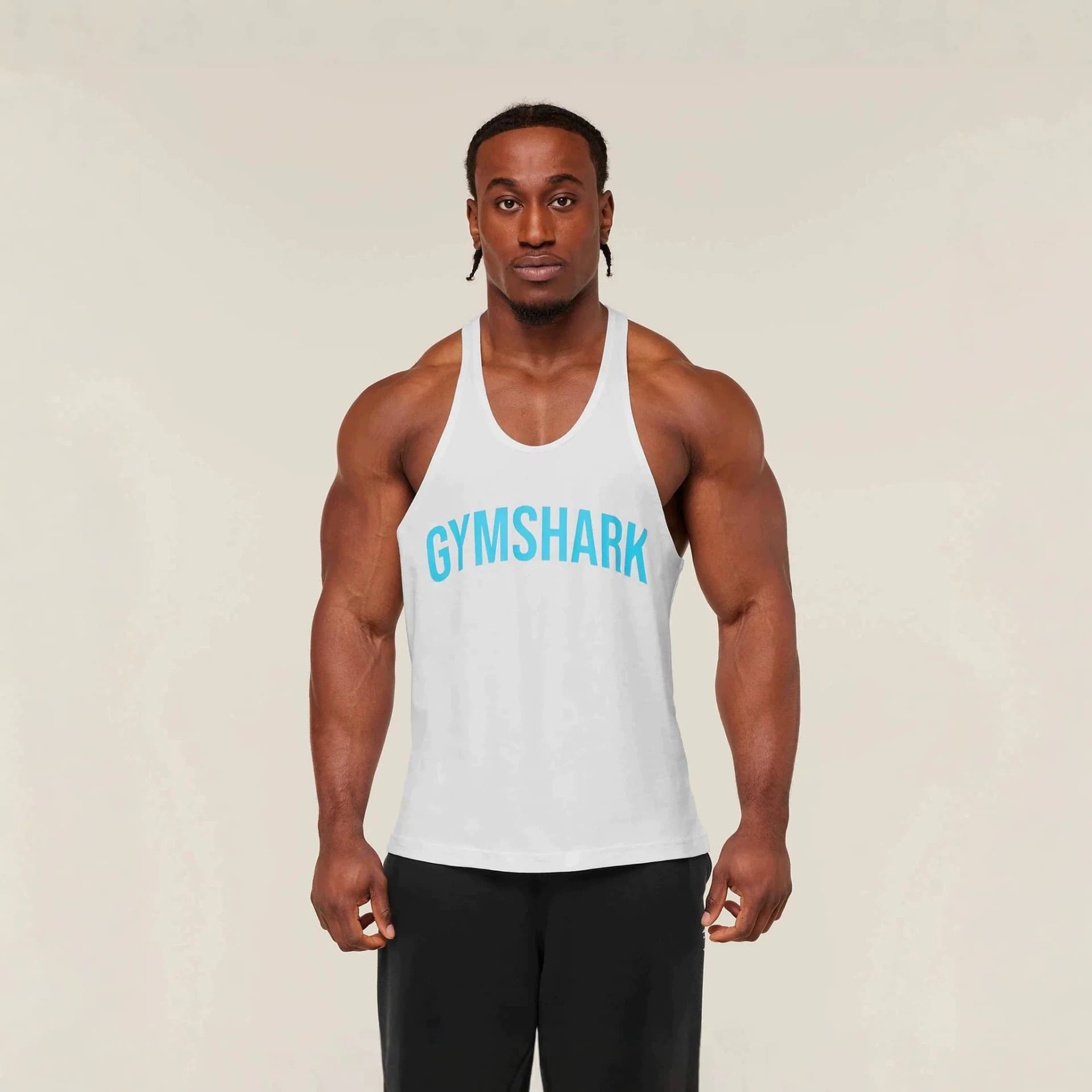 GYMSHARK New Running Fitness Sleeveless Top Casual Breathable Stretch Muscle Giant Weightlifting Vest