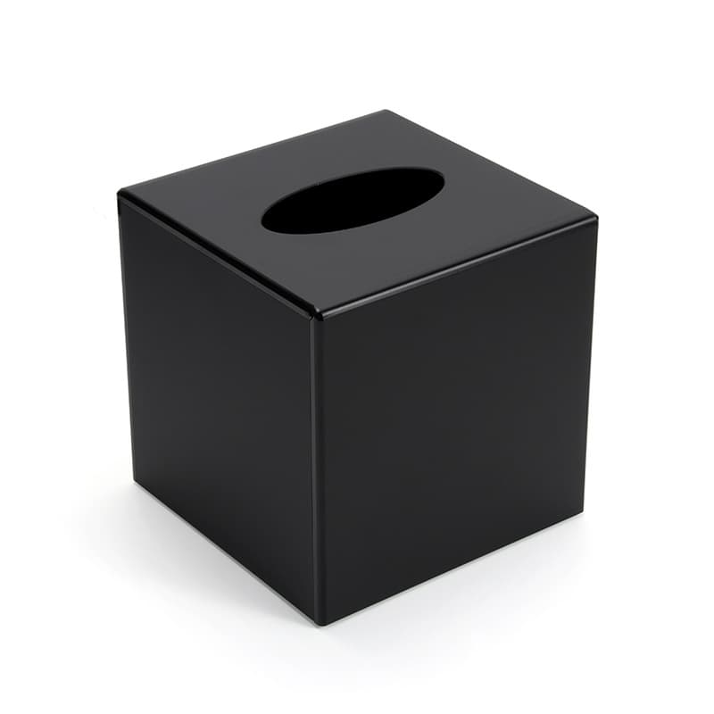 Acrylic Commercial Tissue Box Hotel Napkin Specific Paper Box Drawer Box Black Advertising Paper Drawer Box with Logo Printing