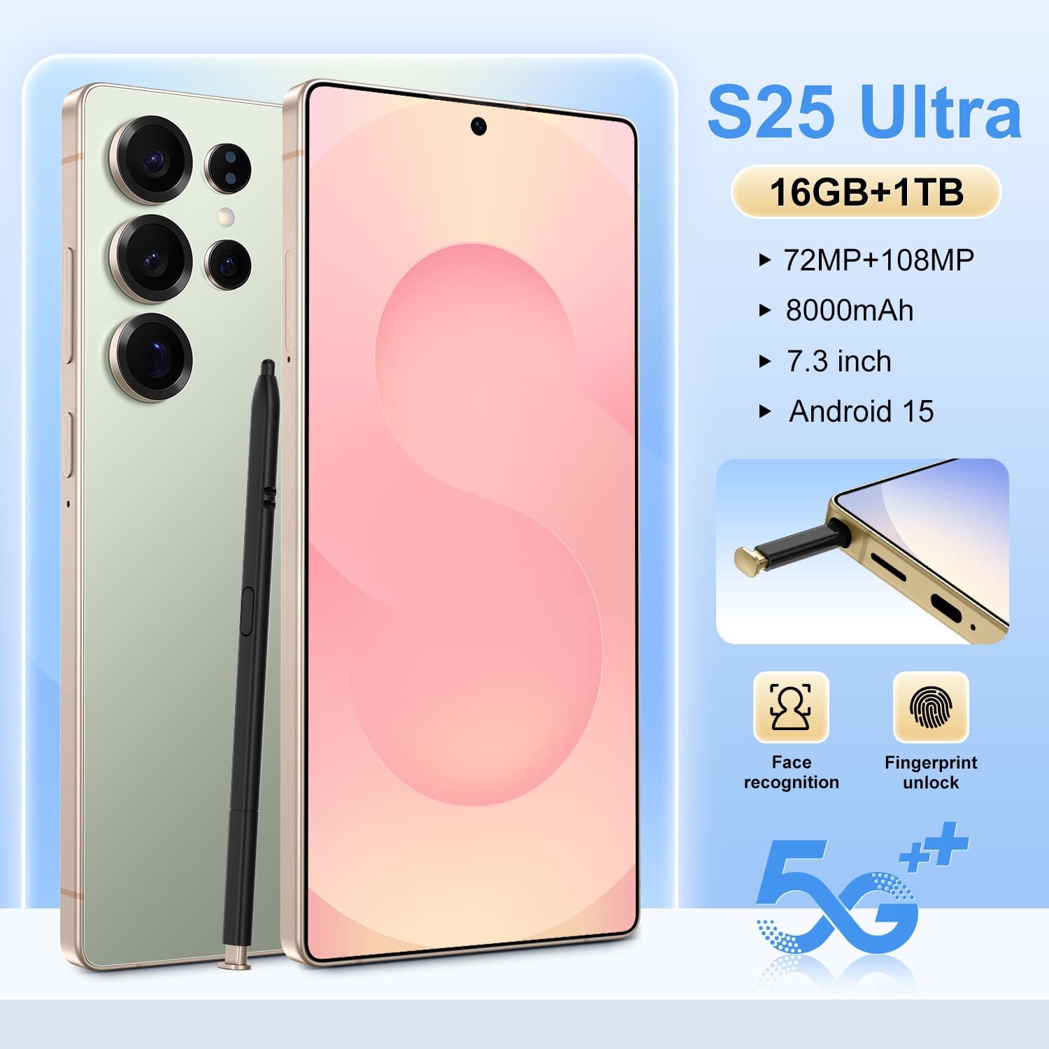 Temu Exclusive Cross-Border Phone S25 Ultra Original New Unsealed Android Phone Factory Drop Shipping Available