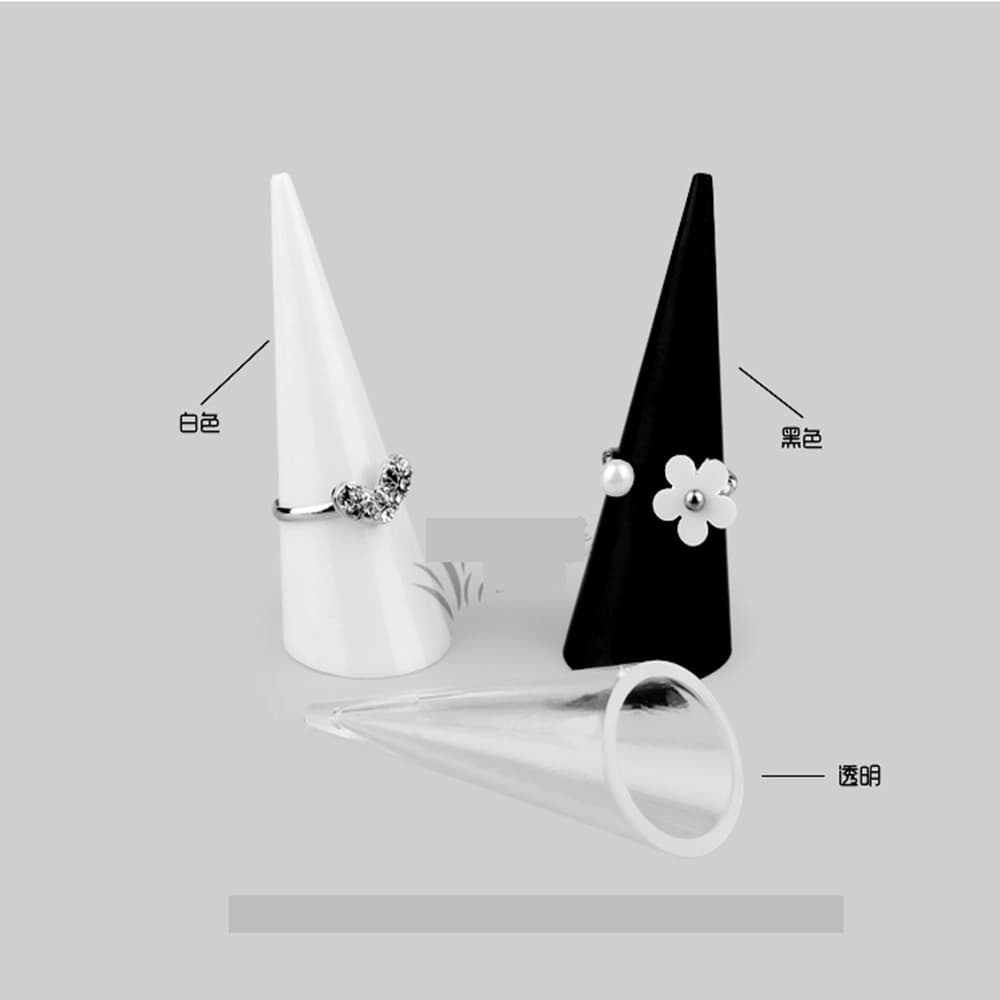 Acrylic, transparent, black, white finger stands, ring holders