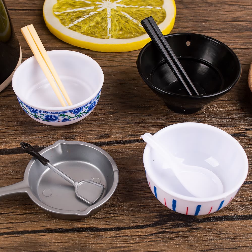 Miniature Simulation Kitchen Food Play Dollhouse Tableware Kitchenware Model