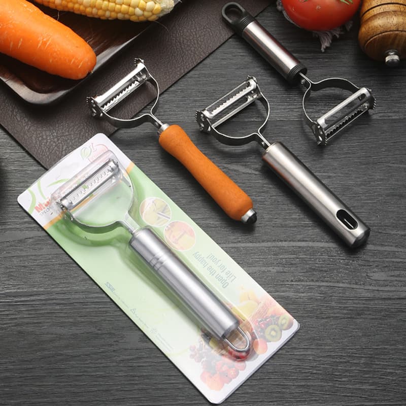 2-in-1 Dual-Head Vegetable Grater and Fruit Peeler, Multi-Function Peeler, Smile Peeler