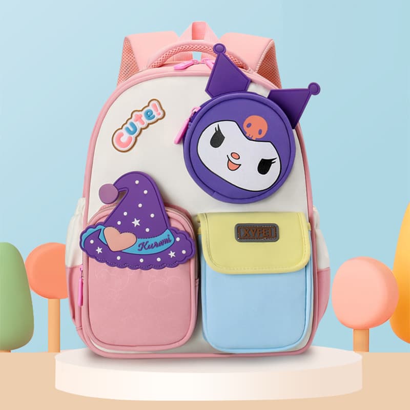 New Kuromi children's bag cute boys and girls 3-6 years old backpack cartoon kindergarten school bag cross-border