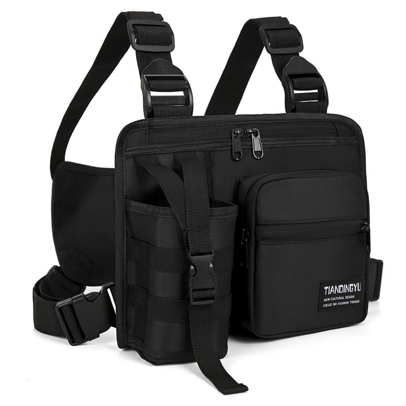 Tactical Chest Bag Men's Trendy Brand Multi-Functional Vest Bag Sports Waist Bag Men's Outdoor Hiking Backpack Lure Bag