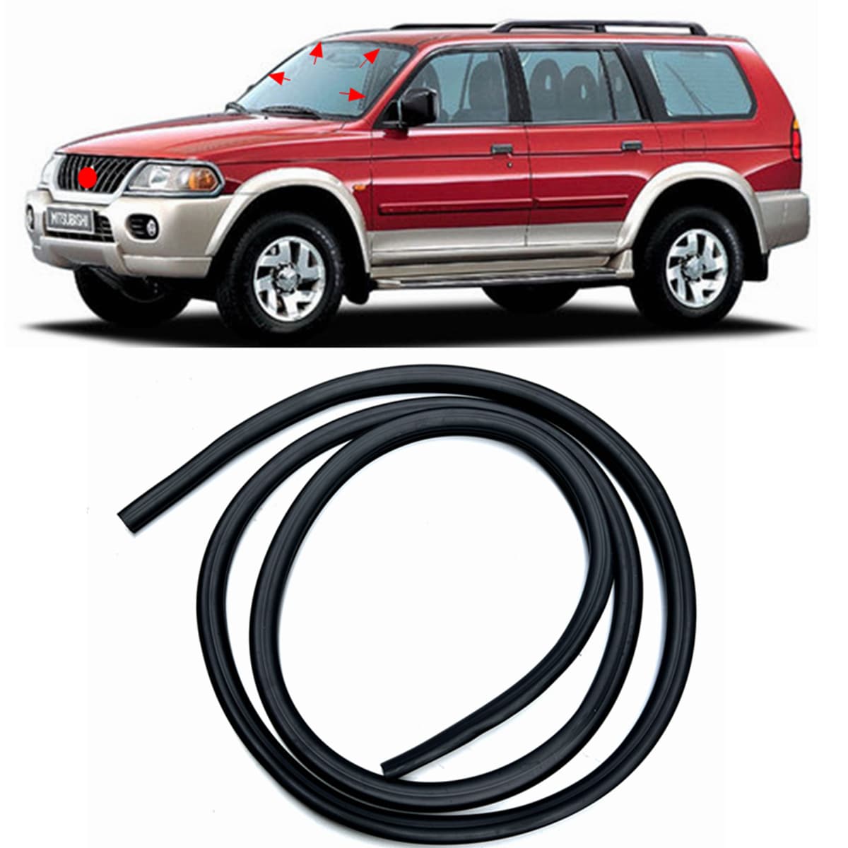 MR274057 Front Windshield Seal Strip for Pajero Montero Sport 96-11 Models