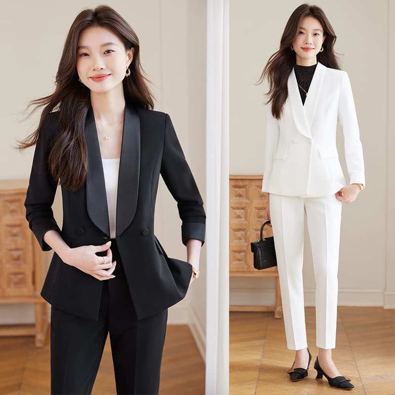 Black Suit Set for Women 2025 New Autumn Office Wear Elegant Formal Business Suit with High-End Style