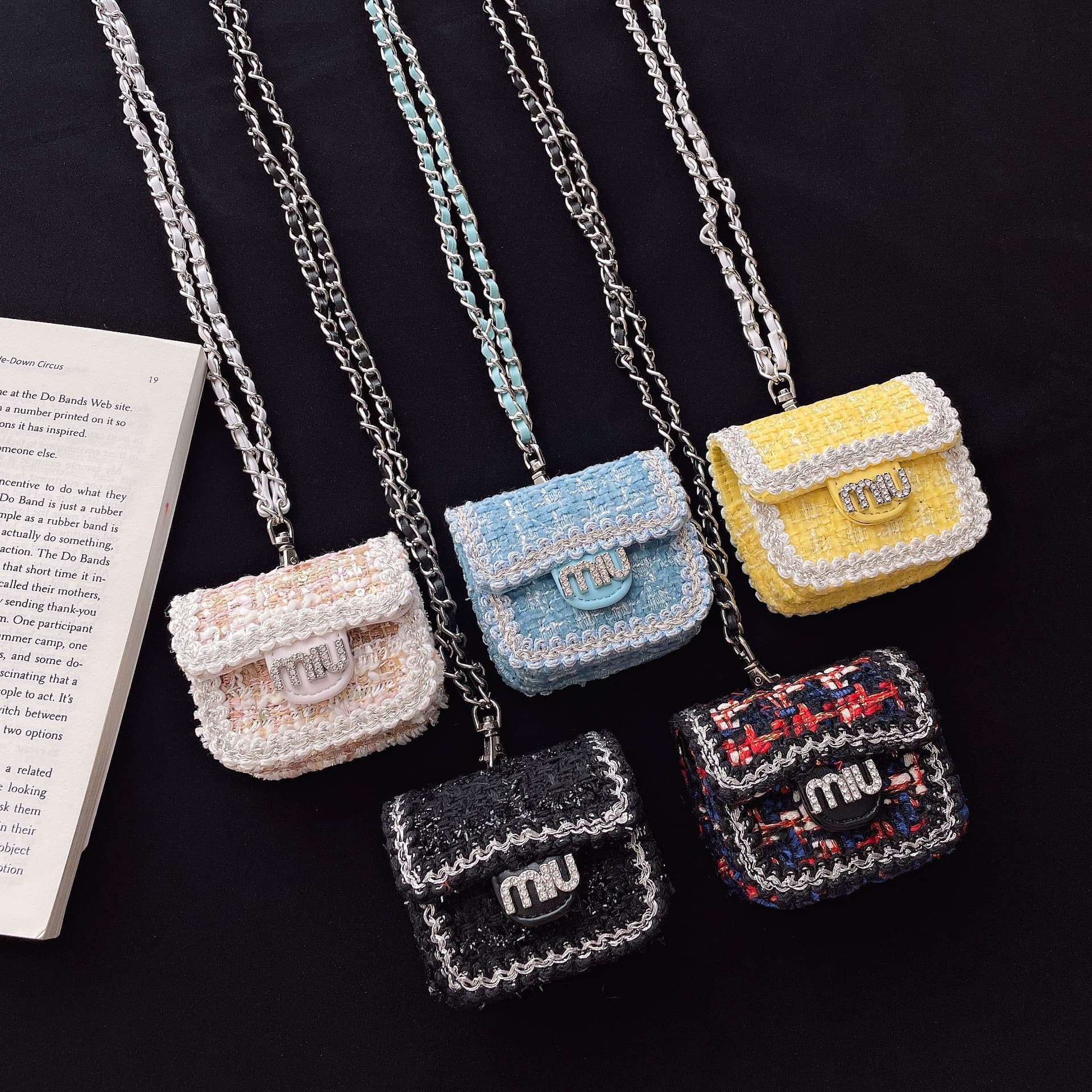 New Trendy Mini Bag Small Fragrance Wool Compatible Apple Bluetooth Wireless Earphone Bag AirPods Pro